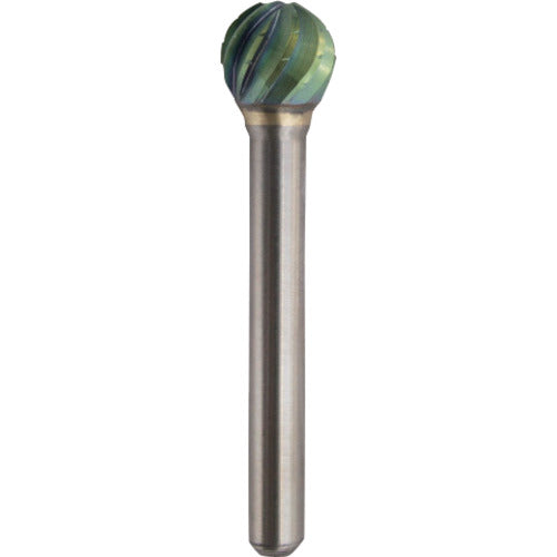 NRS Carbide Bur, Spherical RV Cut, ACC Coating, Blade Diameter 12 x Blade Length 11.5 x Shaft Diameter 6 x Shaft Length 43.5, Brazed, TCBT7700RV-ACC, 1 pc