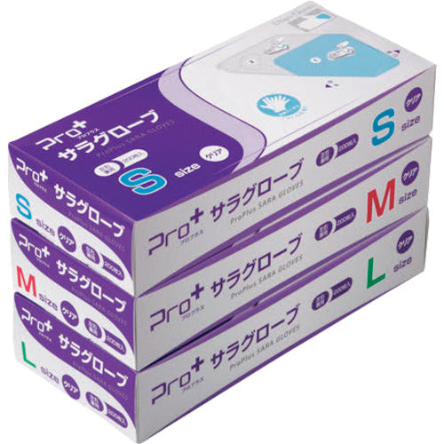 Proplus Pro+ Sarah Glove Clear Box (200 pieces) M TPE0200TE-TBM 1 box