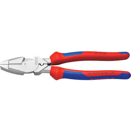 ＫＮＩＰＥＸ　架線工事用強力ペンチ圧着付　0915-240　1 丁