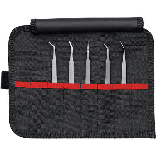 ＫＮＩＰＥＸ　精密ＳМＤピンセット５本組セット　9200-03　1 Ｓ