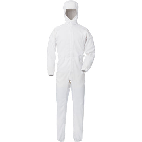Midori Anzen Verdexcel x Elepath U Hooded Coveralls VEYS130W White LL VEYS130W-LL 1 piece
