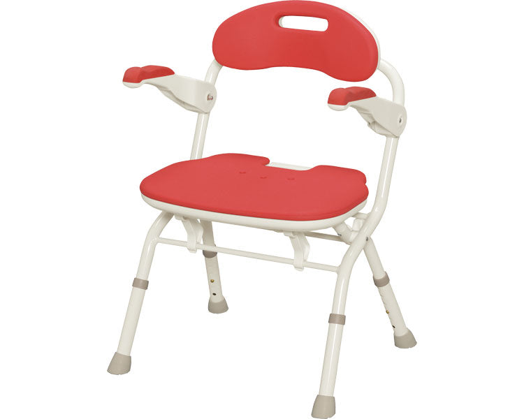 安寿　折りたたみシャワーベンチ　FS / 536-050　レッド　1 台