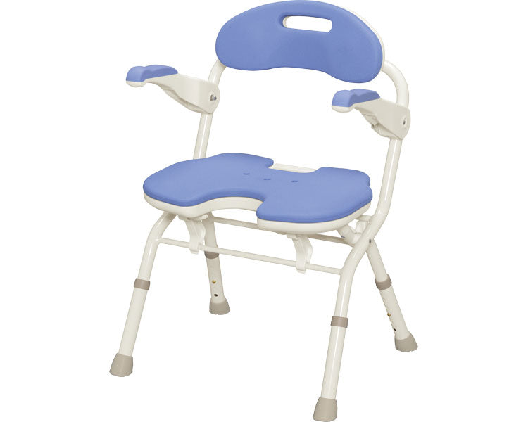 安寿　折りたたみシャワーベンチ　FU / 536-054　ブルー　1 台