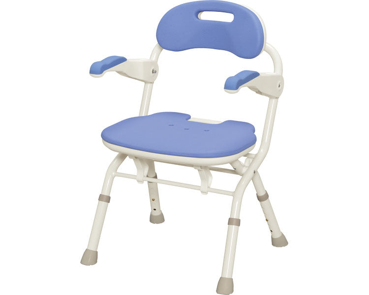 安寿　折りたたみシャワーベンチ　FSフィット / 536-057　ブルー　1 台