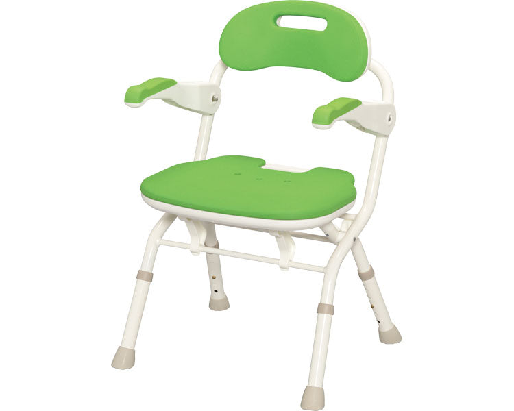 安寿　折りたたみシャワーベンチ　FSフィット / 536-058　グリーン　1 台