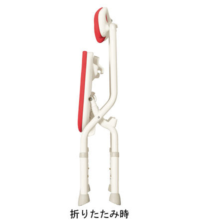 安寿　折りたたみシャワーベンチ　FC　背付タイプ / 536-060　ブルー　1 台