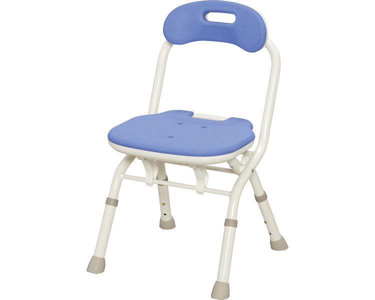 安寿　折りたたみシャワーベンチ　FC　背付タイプ / 536-060　ブルー　1 台