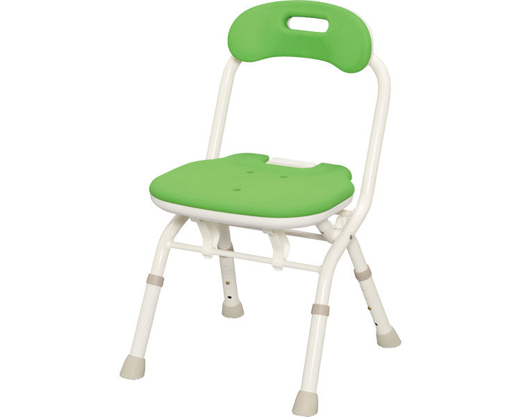 安寿　折りたたみシャワーベンチ　FC　背付タイプ / 536-061　グリーン　1 台