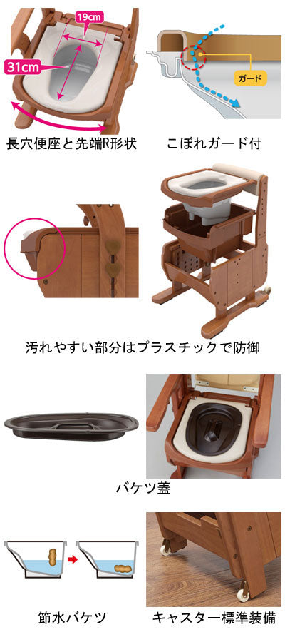 安寿　家具調トイレセレクトR　コンパクト / 533-884　ソフト・快適脱臭　1 台