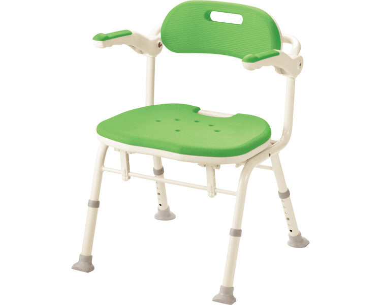 安寿　折りたたみシャワーベンチ　IS　（座面角型） / 536-326　グリーン　1 台