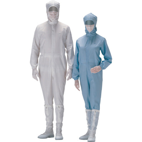 Midori Anzen Cleanwear Hooded Anti-Static Clean Suit C1550B Blue LL C1550B-LL 1 Set