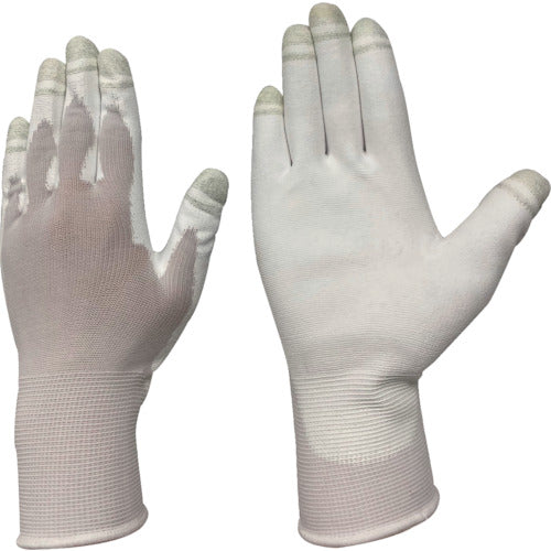 Atom Urethane Backless Gloves Touch Work White L 1599 L 1 pair