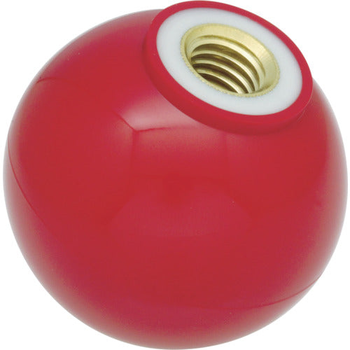 TRUSCO Plastic Grip Ball with Core Red Φ20 x M6mm P-TPC20-6R 1 pc