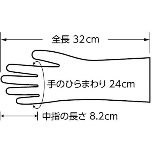 ＳＨＯＷＡ　耐薬品手袋　ＣＳ７１０　ブルー　ＸＬサイズ　ニトリルゴム製（裏布付）　CS710-XL　1 双