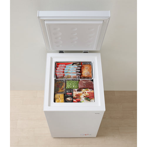 ＩＲＩＳ　５１８２８６　上開き式冷凍庫　６３Ｌ　ホワイト　ICSD-6A-W　1 台