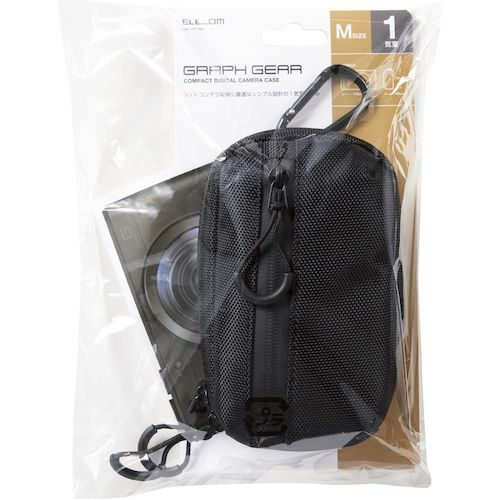 ELECOM Digital Camera Case GRAPH GEAR Compact Digital Camera Case 1 Chamber Medium Size Black DGB-CP01MBK 1 pc