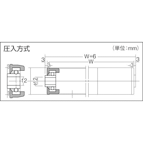 ＣＣＴＹ　キャリアローラー用ベアリング　TCRB-1X1SE　1 個