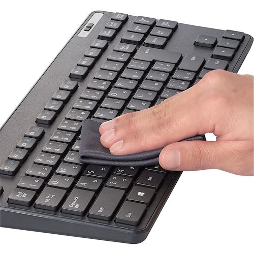 エレコム　無線キーボード　薄型　メンブレン式　抗菌　コンパクトサイズ　ブラック　TK-FDM109TKBK　1 台