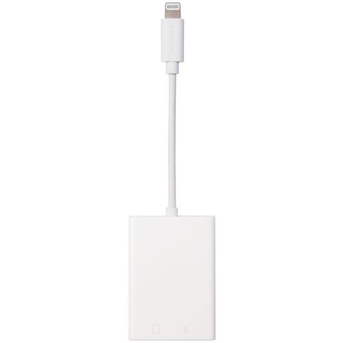 ELECOM Lightning 카드 리더 SD+microSD 대응 Type-C 변환 어댑터 케이블 7cm MR-LC201WH 1개