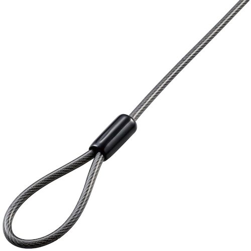 エレコム　セキュリティワイヤー　マルチスロット対応　シリンダー錠　アジャストツール付き　ESL-704　1 個