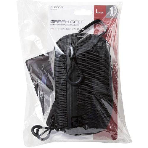 ELECOM Digital Camera Case GRAPH GEAR Compact Digital Camera Case 1 Chamber L Size Black DGB-CP01LBK 1 pc