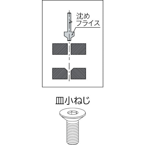 ＦＫＤ　皿小ネジ用沈めフライス３　MS-CB3　1 本