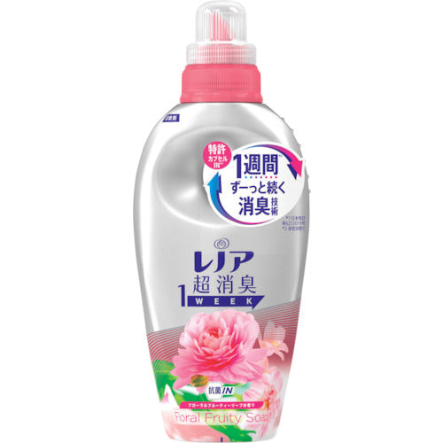 P&amp;G 레노아 초소취 1 WEEK 유연제 플로랄 프루티 소프의 향기 본체 530 ml 927963 1개