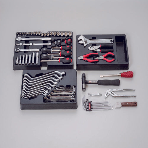TONE Maintenance Tool Set, Tool Set, 9.5mm Socket, 72-Piece Set, Matte Black, TSA350BK 1 S
