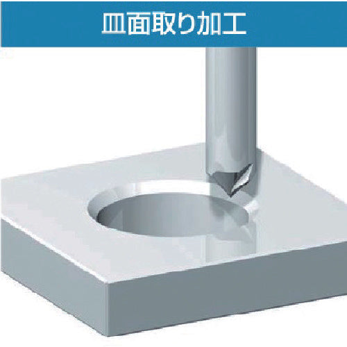 후지모토 센터 모따기 밀 알루미늄 사무라이 φ4 AZ4-90-L60 1개