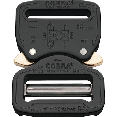 ＡＬＰＩＮ　【売切廃番】　ＣＯＢＲＡプロスタイル　バックル　３３ＭＭ　ブラック　ＶＦ　FY33KVF　1 個