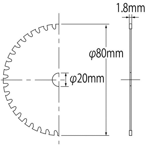 エビ　チップソー　ステンカット　８０ｍｍ　FST80　1 枚
