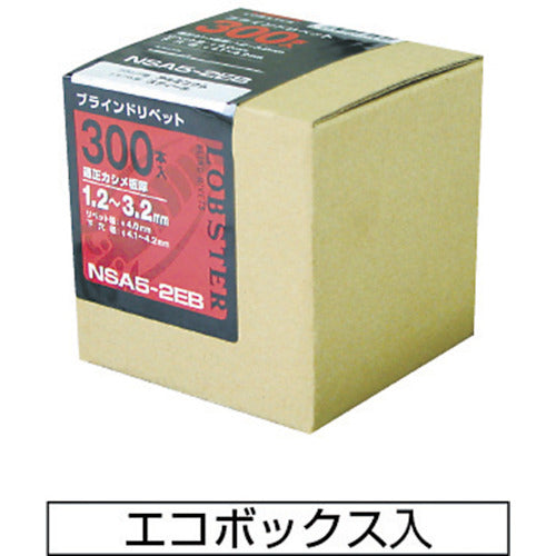 새우 블라인드 리벳 에코 BOX 알루미늄/스틸 5-6 (300개입) NSA56EB 1상자