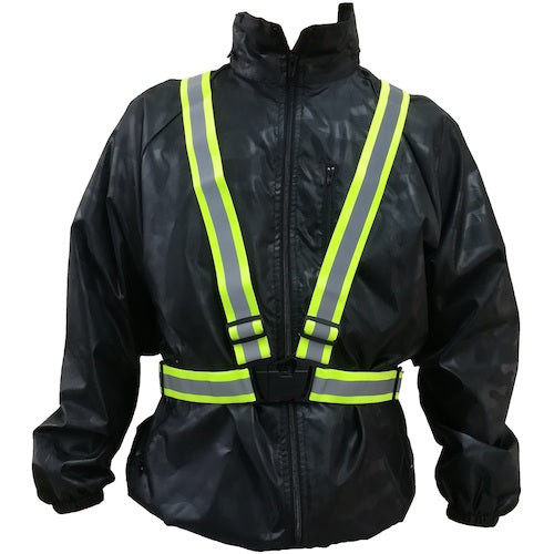 후지 장갑 신축 안전 테이프 베스트 형광 옐로우 8270-Y 1 착용