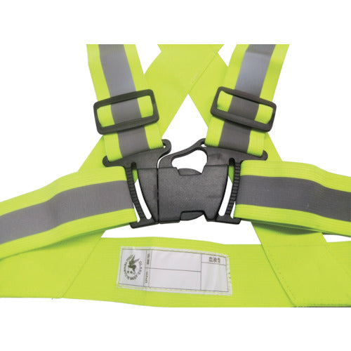 후지 장갑 신축 안전 테이프 베스트 형광 옐로우 8270-Y 1 착용