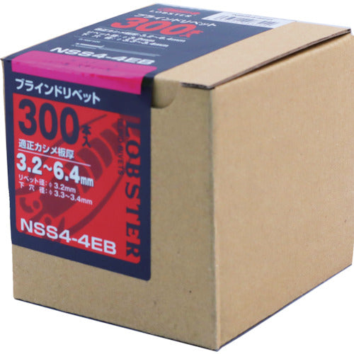 エビ　ブラインドリベット（ステンレス／スティール製）　４−４（３００本入）　エコＢＯＸ　NSS 44EB　1 箱