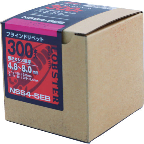 エビ　ブラインドリベット（ステンレス／スティール製）　４−５（３００本入）　エコＢＯＸ　NSS 45EB　1 箱