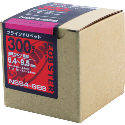 エビ　ブラインドリベット（ステンレス／スティール製）　４−６（３００本入）　エコＢＯＸ　NSS 46EB　1 箱