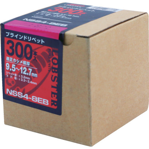 エビ　ブラインドリベット（ステンレス／スティール製）　４−８（３００本入）　エコＢＯＸ　NSS 48EB　1 箱