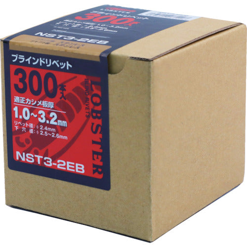 エビ　ブラインドリベット（ステンレス／ステンレス製）　３−２（３００本入）　エコＢＯＸ　NST32EB　1 箱