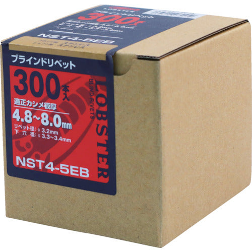 エビ　ブラインドリベット（ステンレス／ステンレス製）　４−５（３００本入）　エコＢＯＸ　NST45EB　1 箱