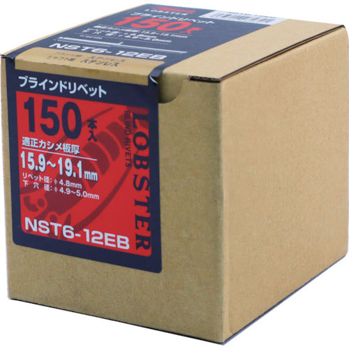 エビ　ブラインドリベット（ステンレス／ステンレス製）　６−１２（１５０本入）　エコＢＯＸ　NST612EB　1 箱