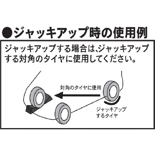 Ｍｅｌｔｅｃ　ゴム製　タイヤストッパー　２個入り　乗用車以下　FTW-01　1 Ｓ