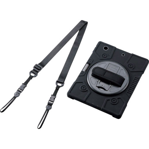 ELECOM iPad 10.2 2019용 풀 프로텍트 케이스 숄더 벨트 부착 스탠드 부착 블랙 TB-A19RHVHBK 1개