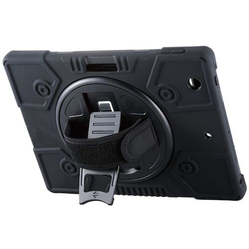 ELECOM iPad 10.2 2019용 풀 프로텍트 케이스 숄더 벨트 부착 스탠드 부착 블랙 TB-A19RHVHBK 1개