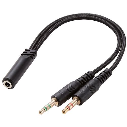 エレコム　インナーイヤー型ヘッドセット　セミオープン　ミュートスイッチ付　両耳　４極３．５ｍｍ　ブラック　HS-EP19TBK　1 個