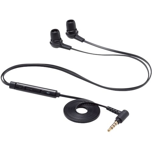 エレコム　インナーイヤー型ヘッドセット　カナル　ミュートスイッチ付　両耳　４極３．５ｍｍ　ブラック　HS-EP17TBK　1 個