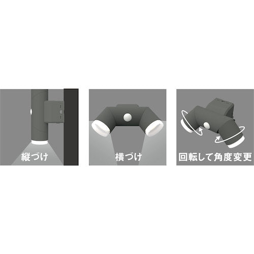 ＲＩＴＥＸ　４．５Ｗ×２灯　乾電池式シンプルスタイルセンサーライト　LED-CY260　1 台