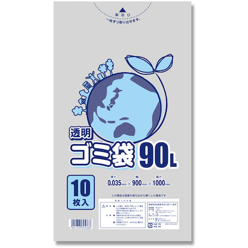 HEIKO 쓰레기 봉투 LD 투명 035 90L 10장들이 006604830 1봉