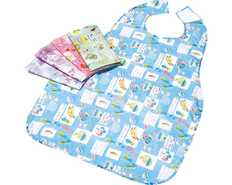 Meal apron C / ③Fruit pattern pink 1 piece