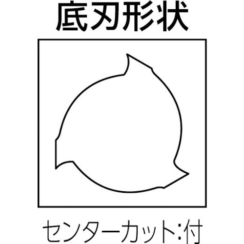 京セラ　超硬スクエアエンドミル　ラフィングエンドミル　波形切れ刃　ロング　３／４／５ＲＤＳＬ　刃径４ｍｍ　刃長１１ｍｍ　全長５５ｍｍ　シャンク径６ｍｍ　3RDSM040-110-06　1 本